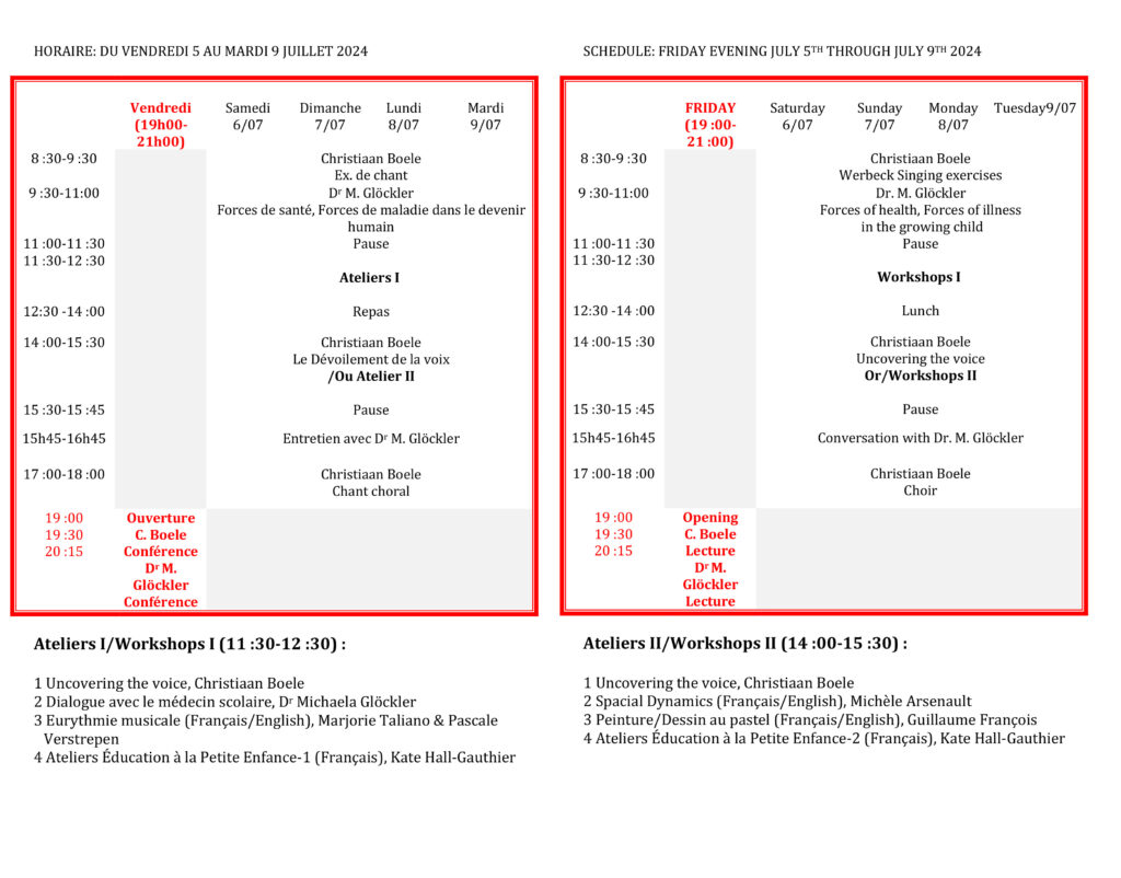 affiche horaire